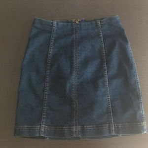 Free people fitted stretch jean skirt